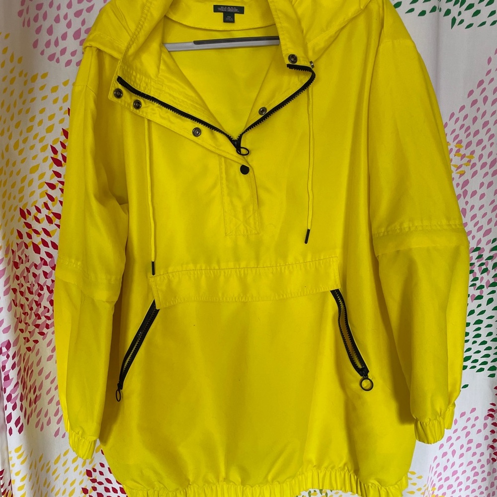 Wild Fable neon yellow windbreaker jacket